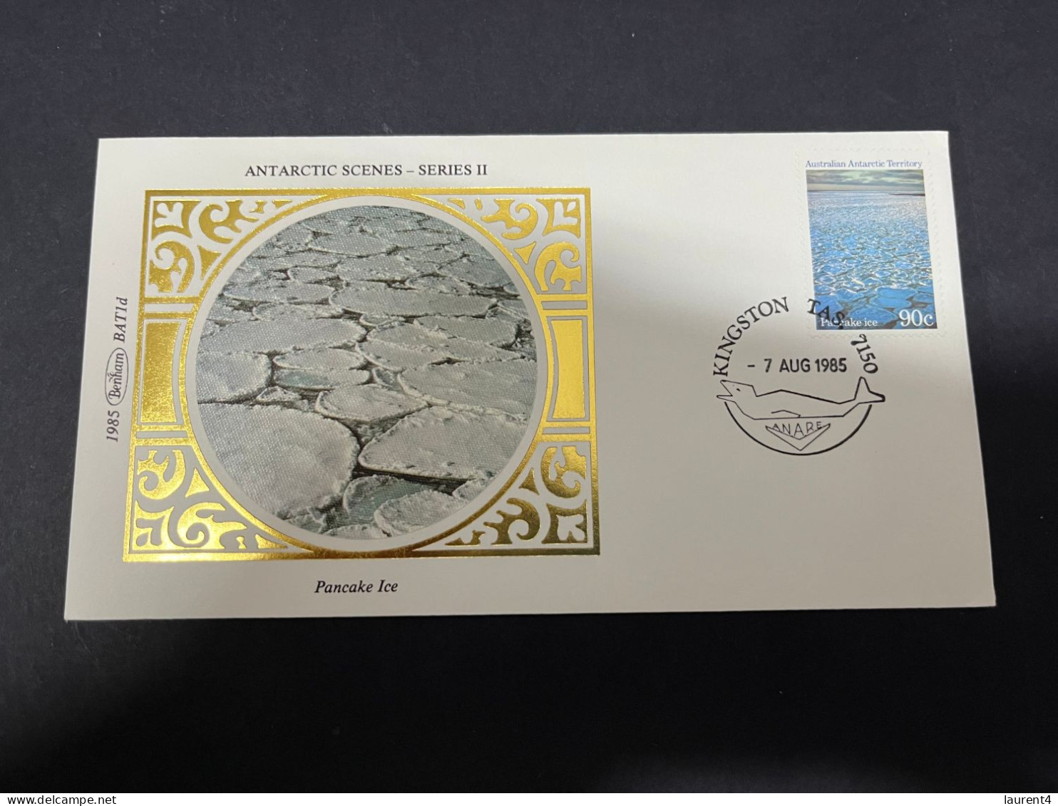 3-1-2024 (4 W 12) Australia AAT FDC (1985) Benham BAT1C +1 D + 1 E (3 Gold FDC) With Insert (Antarctic Scenes) - FDC