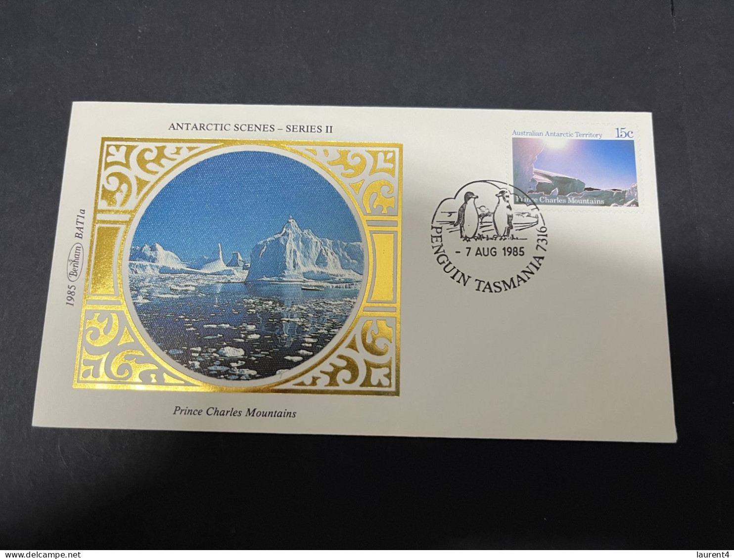 3-1-2024 (4 W 12) Australia AAT FDC (1985) Benham BAT1A +1 B (2 Gold FDC) With Insert (Antarctic Scenes) - FDC