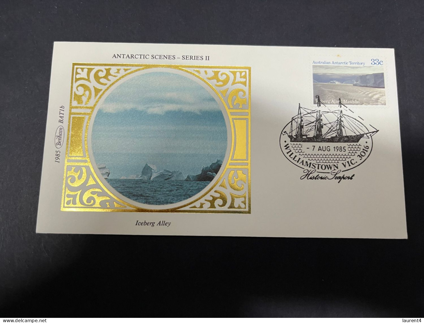 3-1-2024 (4 W 12) Australia AAT FDC (1985) Benham BAT1A +1 B (2 Gold FDC) With Insert (Antarctic Scenes) - FDC