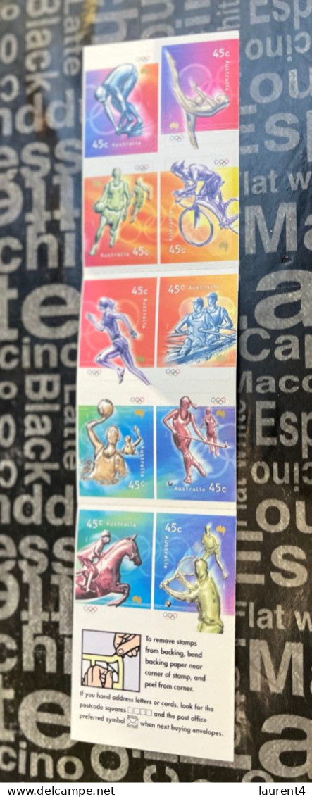 3-1-2024 (4 W 14) Australia Stamp Booklet (with 10 Mint Stamps) Australian Olympic Sports - Carnets