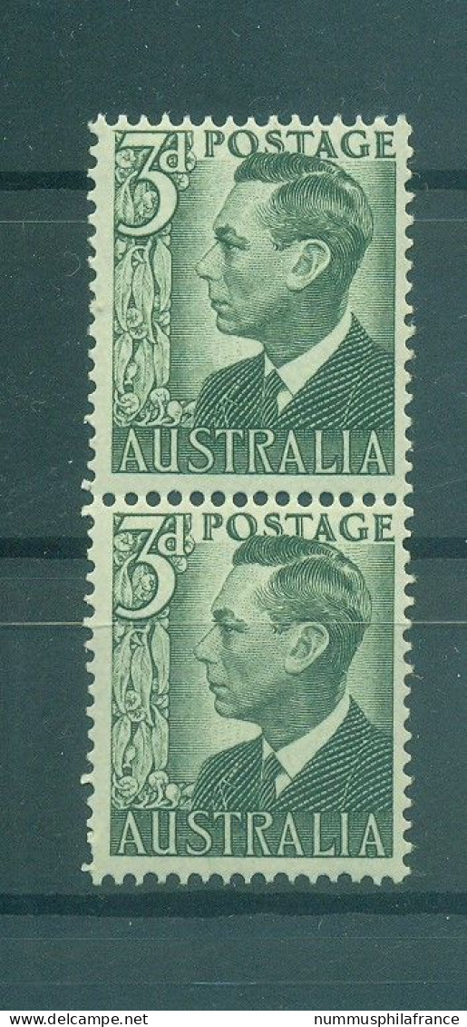 Australie 1950-52 - Y & T N. 173C - Série Courante (Michel N. 203) - Coil Paire (1) - Neufs