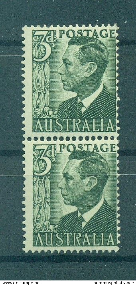 Australie 1950-52 - Y & T N. 173C - Série Courante (Michel N. 203) - Coil Paire (2) - Mint Stamps