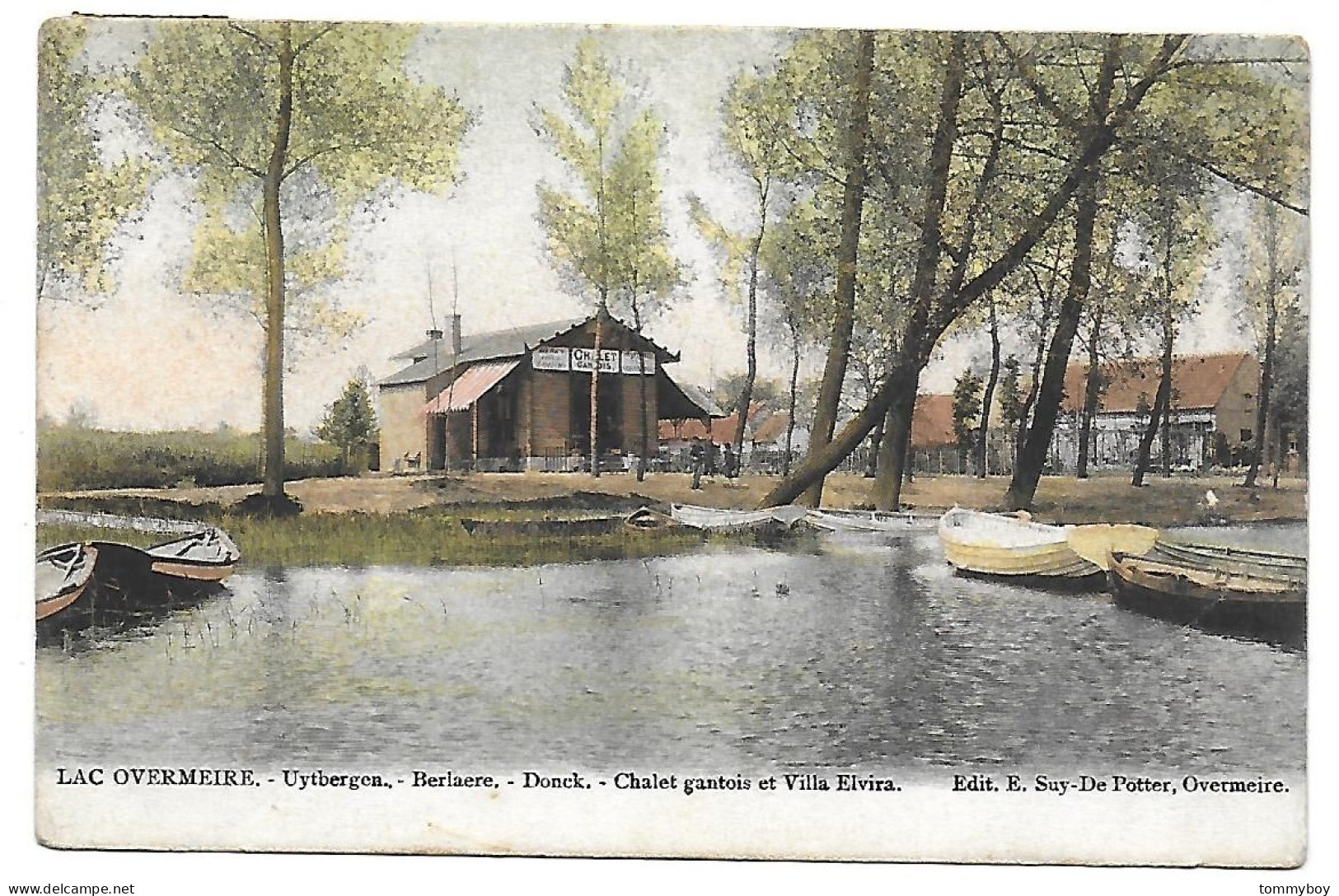 CPA Lac Overmeiere, Chalet Gantois Et Villa Elvira (plooi In Rechterhoek) - Berlare