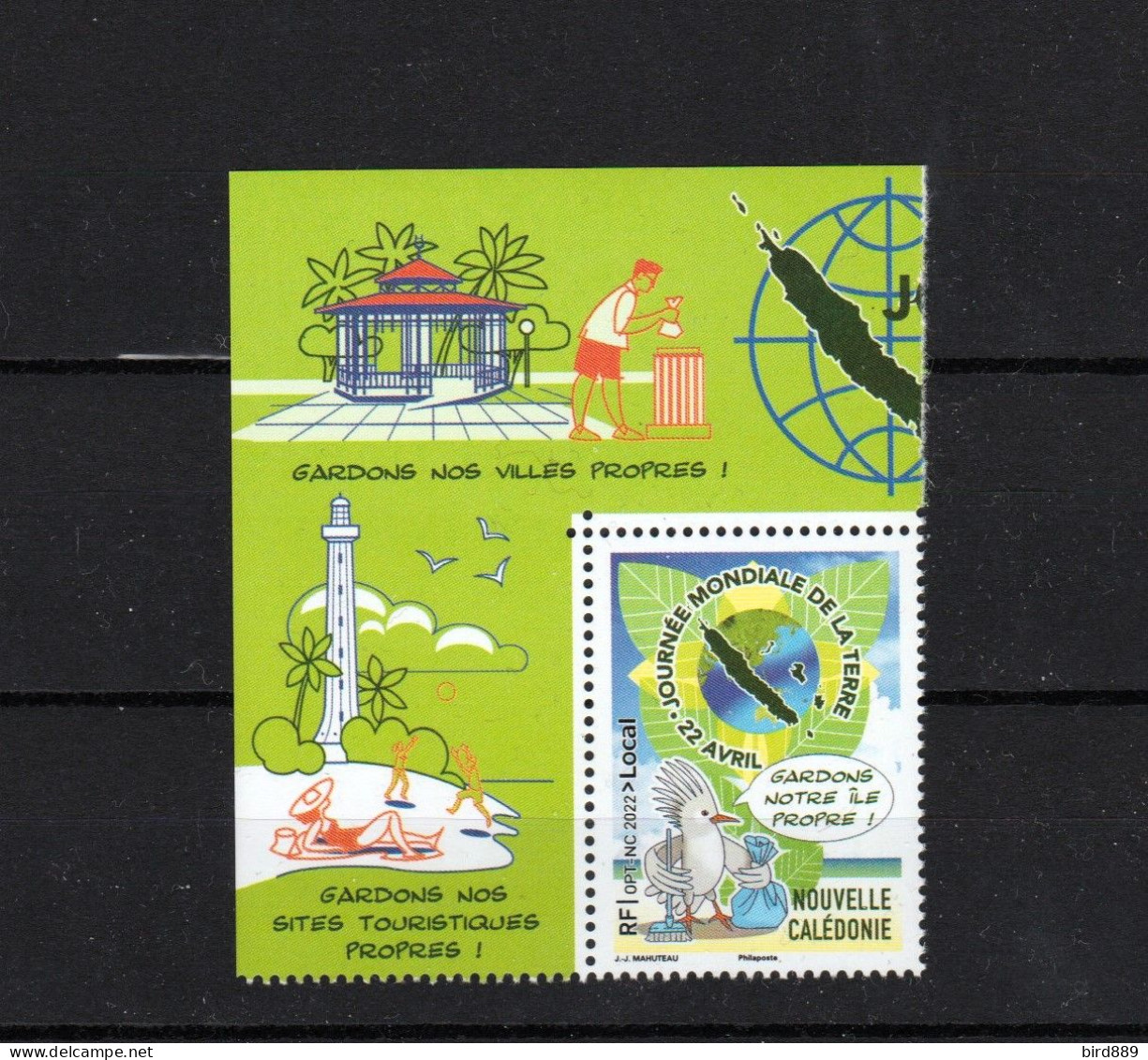 2023 New Caledonia Bird Fauna Cagou Kagu International Earth Day Corner Stamp MNH - Booklets