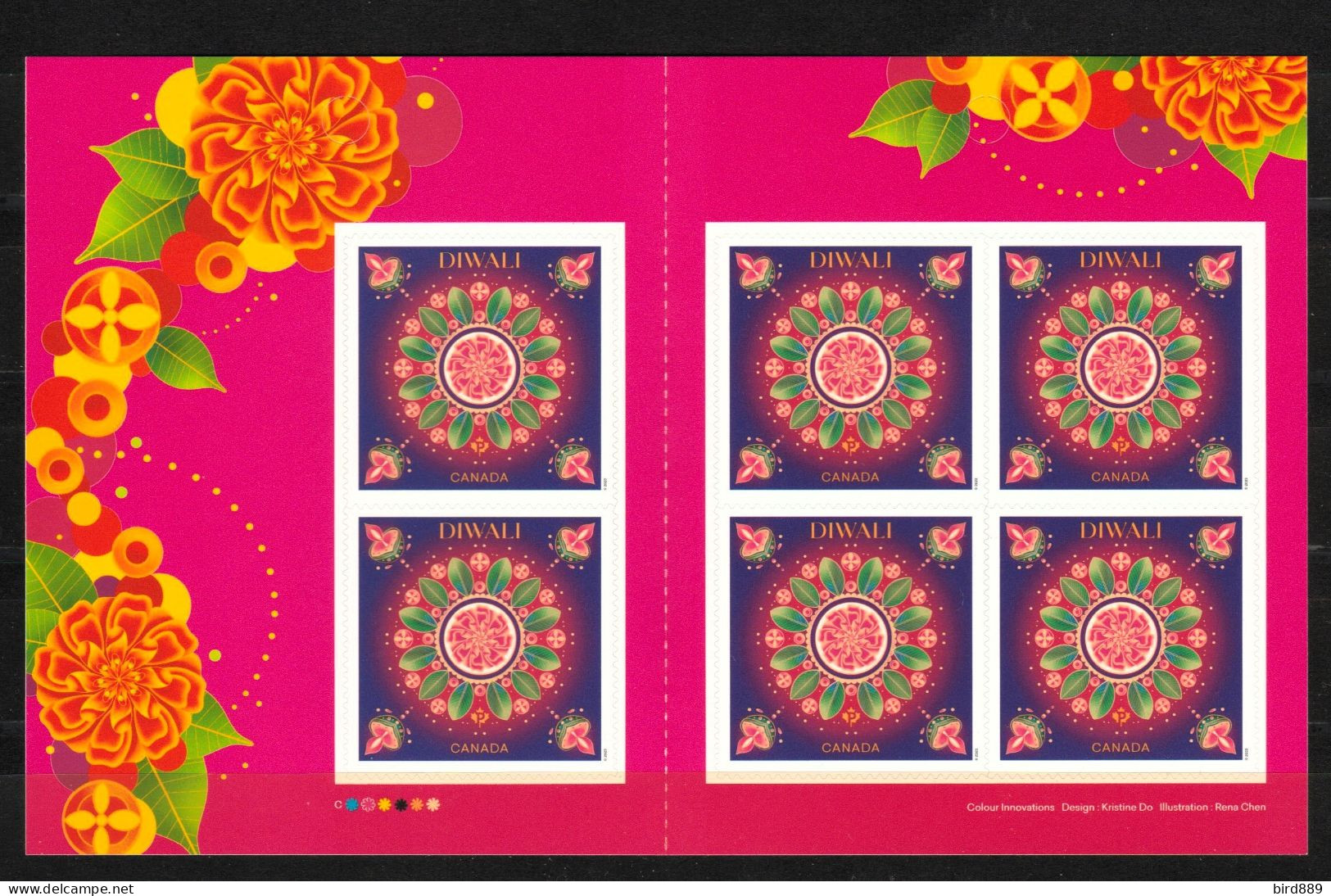 2023 Canada Diwali Full Booklet Of 6 Stamps MNH - Volledige Boekjes
