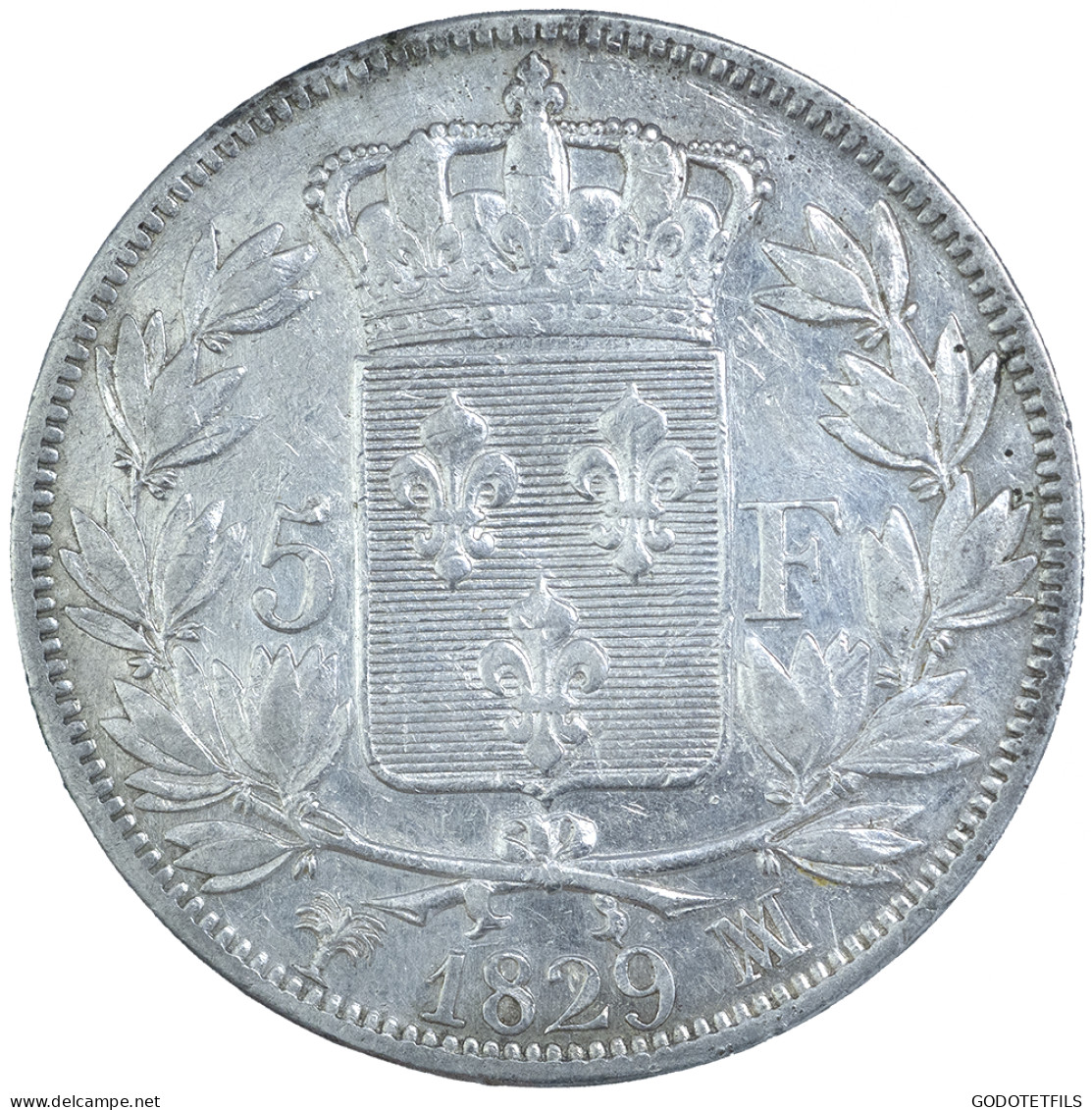 Charles X-5 Francs 1829 Marseille - 5 Francs