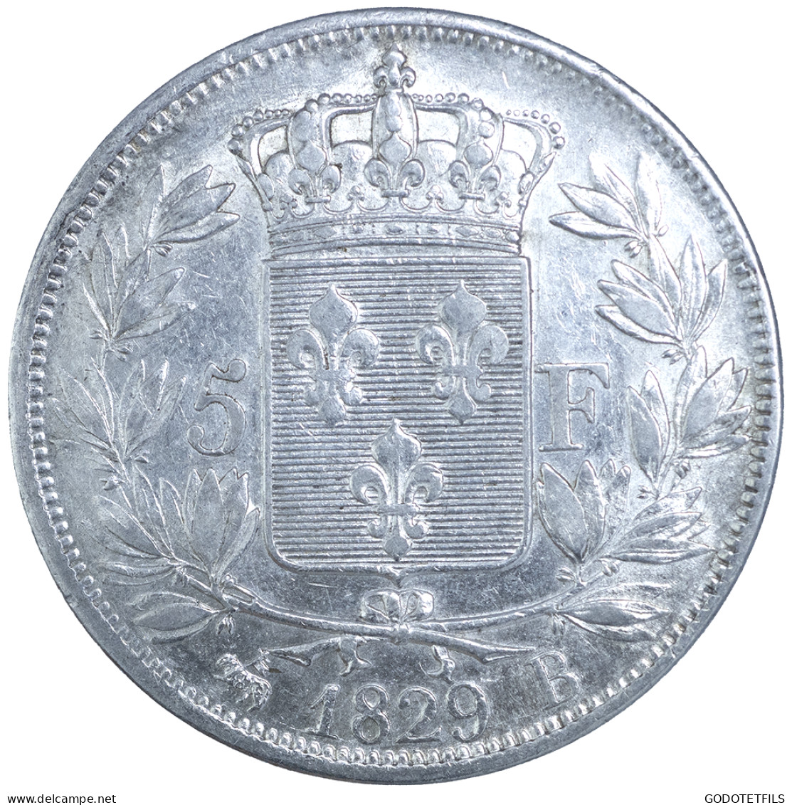 Charles X-5 Francs 1829 Rouen - 5 Francs