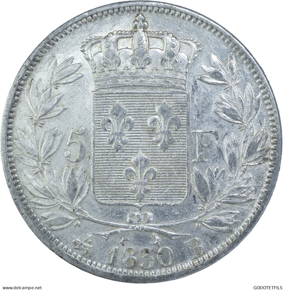 Charles X-5 Francs 1830 Rouen - 5 Francs