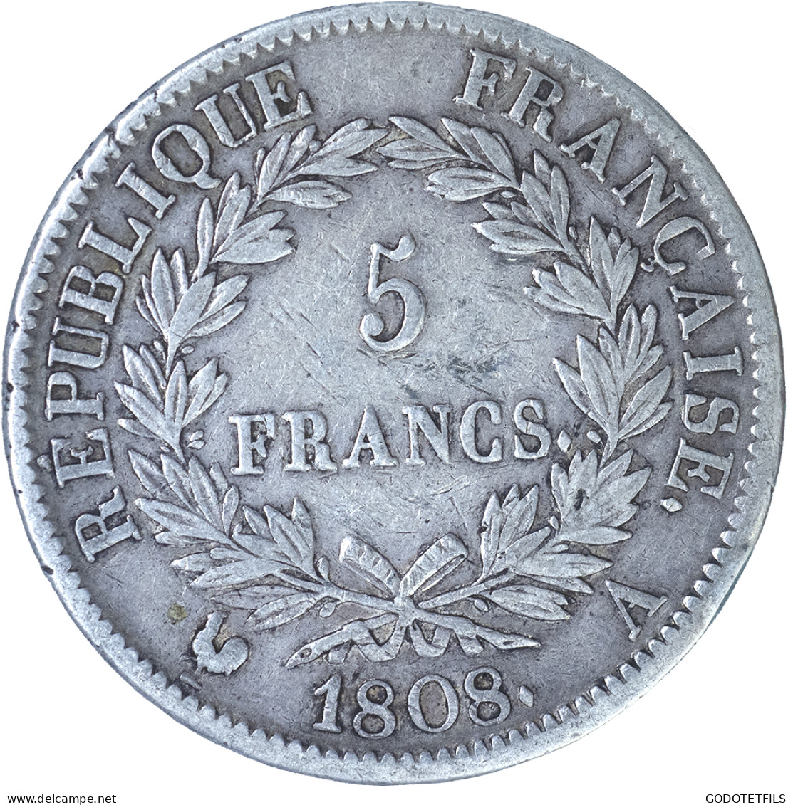 Premier Empire- 5 Francs Napoléon Ier 1808 Paris - 5 Francs