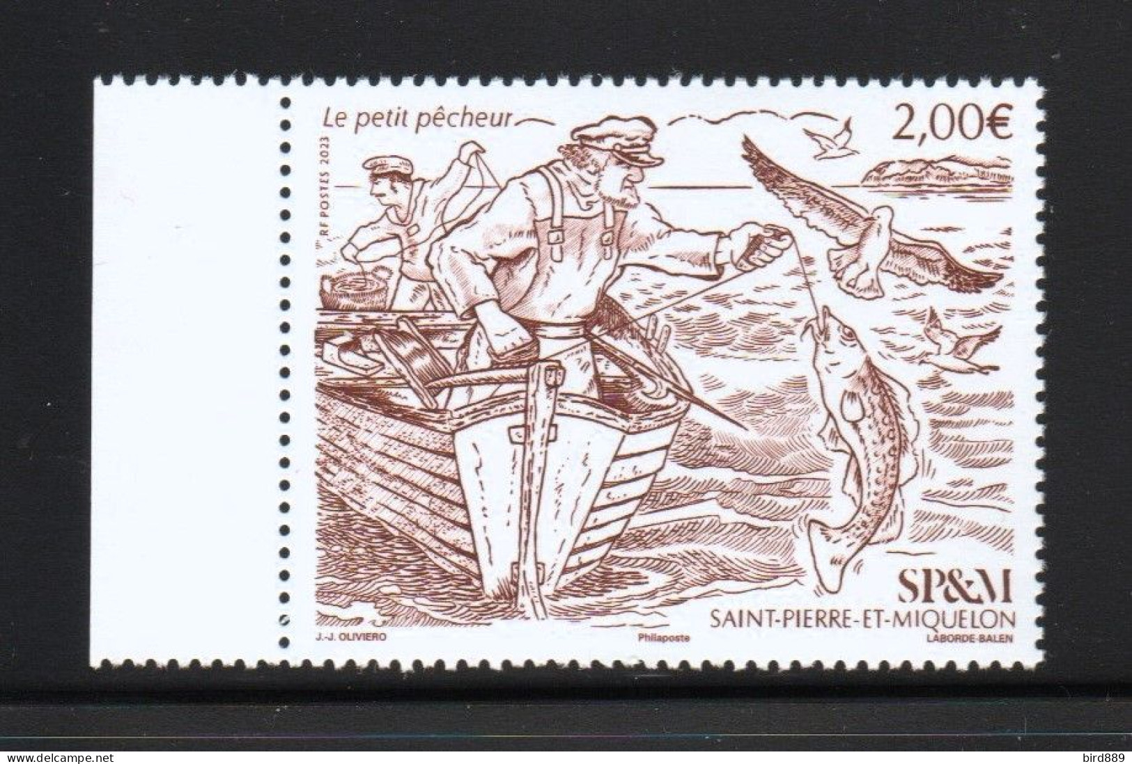 2023 SPM Saint Pierre Et Miquelon Fauna Nature Bird Fish Single Stamp With Border MNH - Neufs