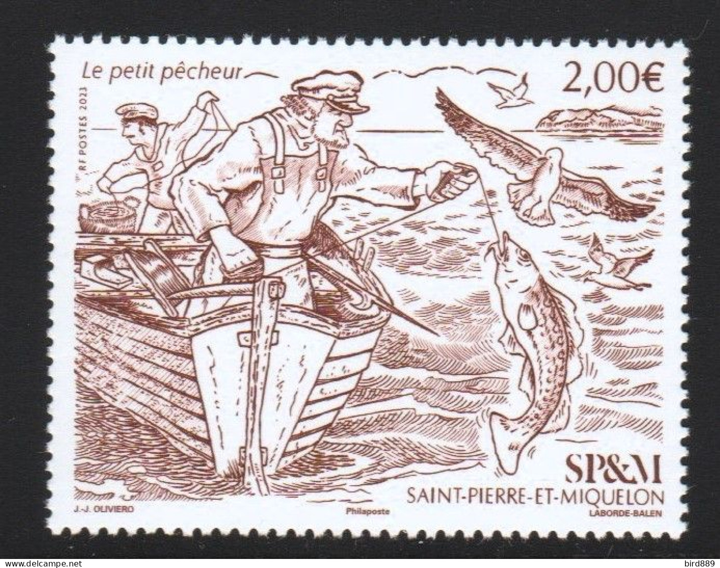 2023 SPM Saint Pierre Et Miquelon Fauna Nature Bird Fish Single Stamp MNH - Neufs
