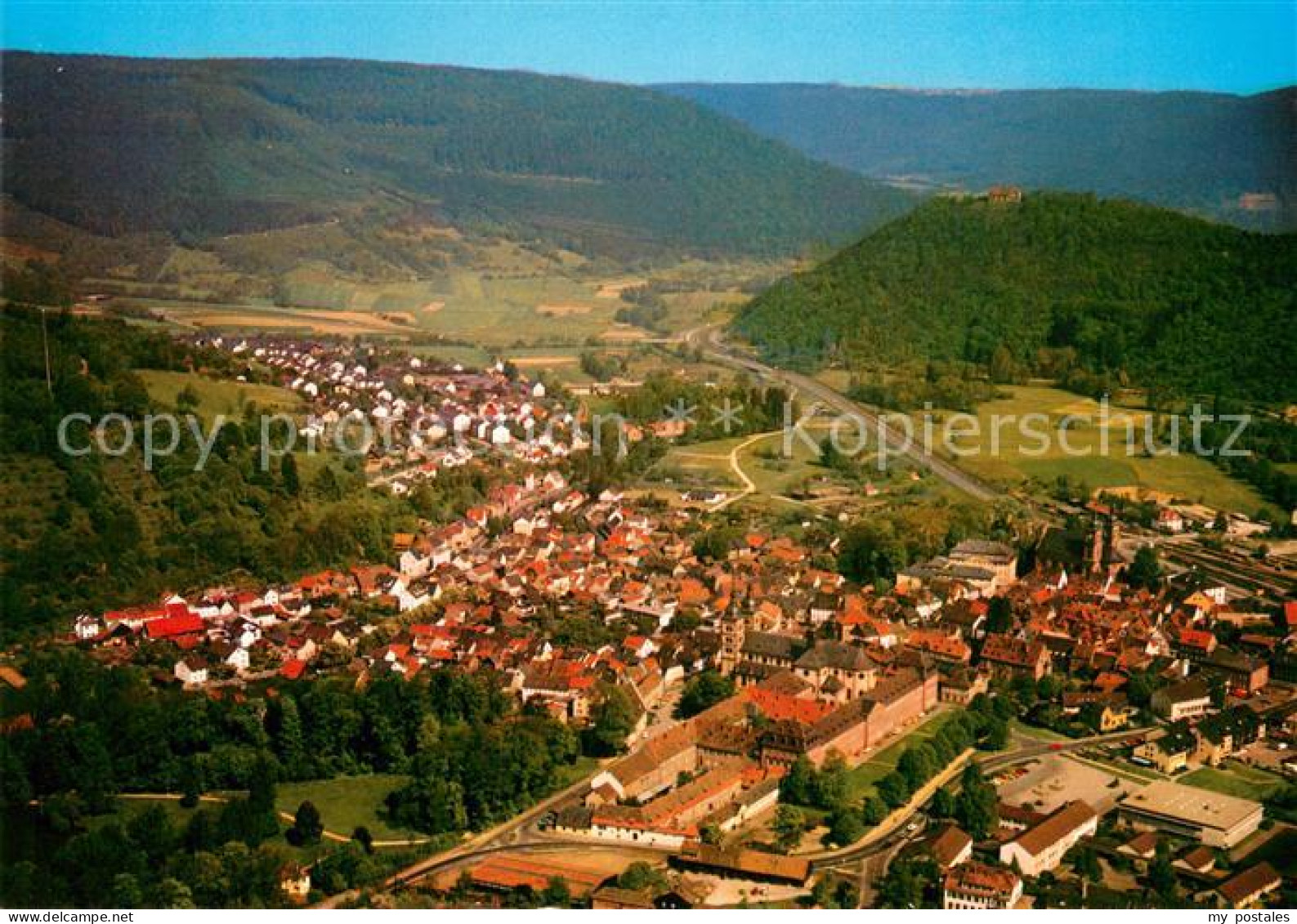 73726844 Amorbach Miltenberg Stadtpanorama Odenwald  - Amorbach