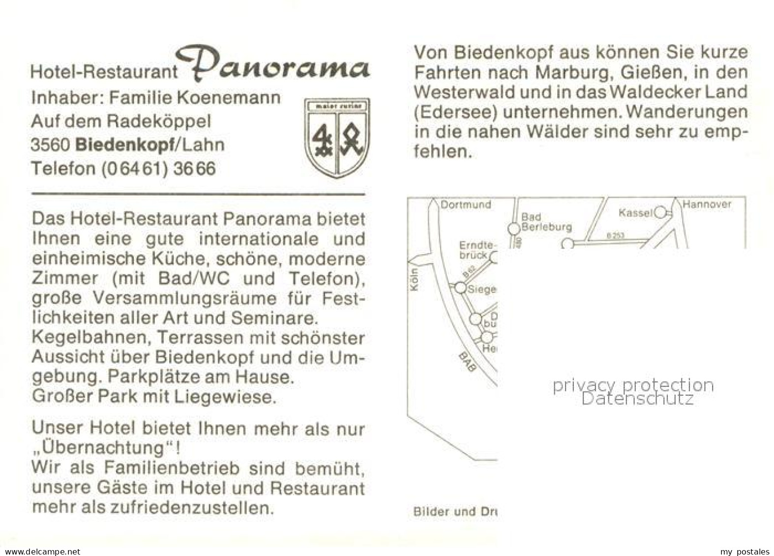 73726799 Biedenkopf Hotel Restaurant Panorama Biedenkopf - Biedenkopf