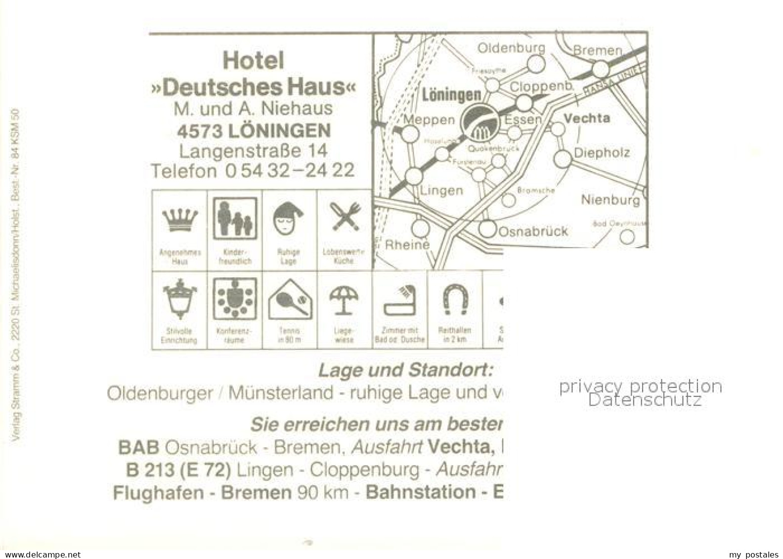 73726498 Loeningen Hotel-Restaurant Deutsches Haus Teilansichten Lage-Standort L - Löningen