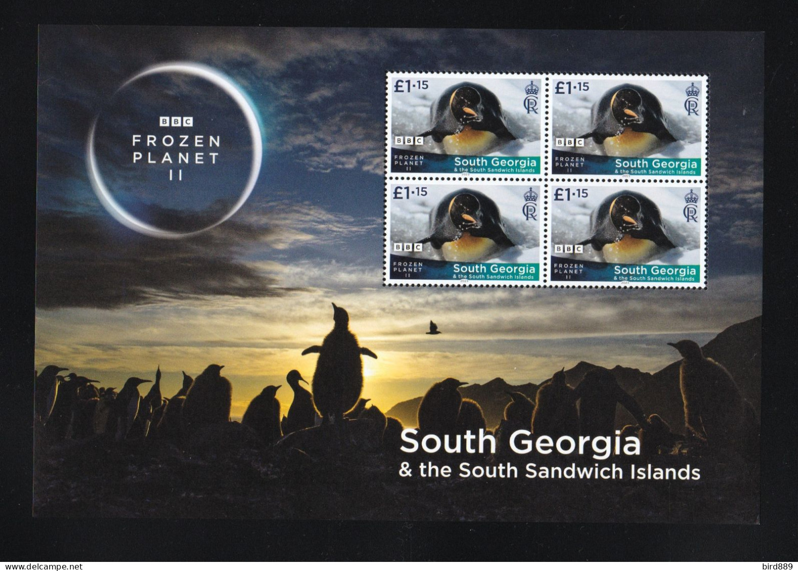 2023 South Georgia & The South Sandwich Islands Fauna Nature Bird Frozen Planet II 4 Sheets Of 4 MNH - Südgeorgien