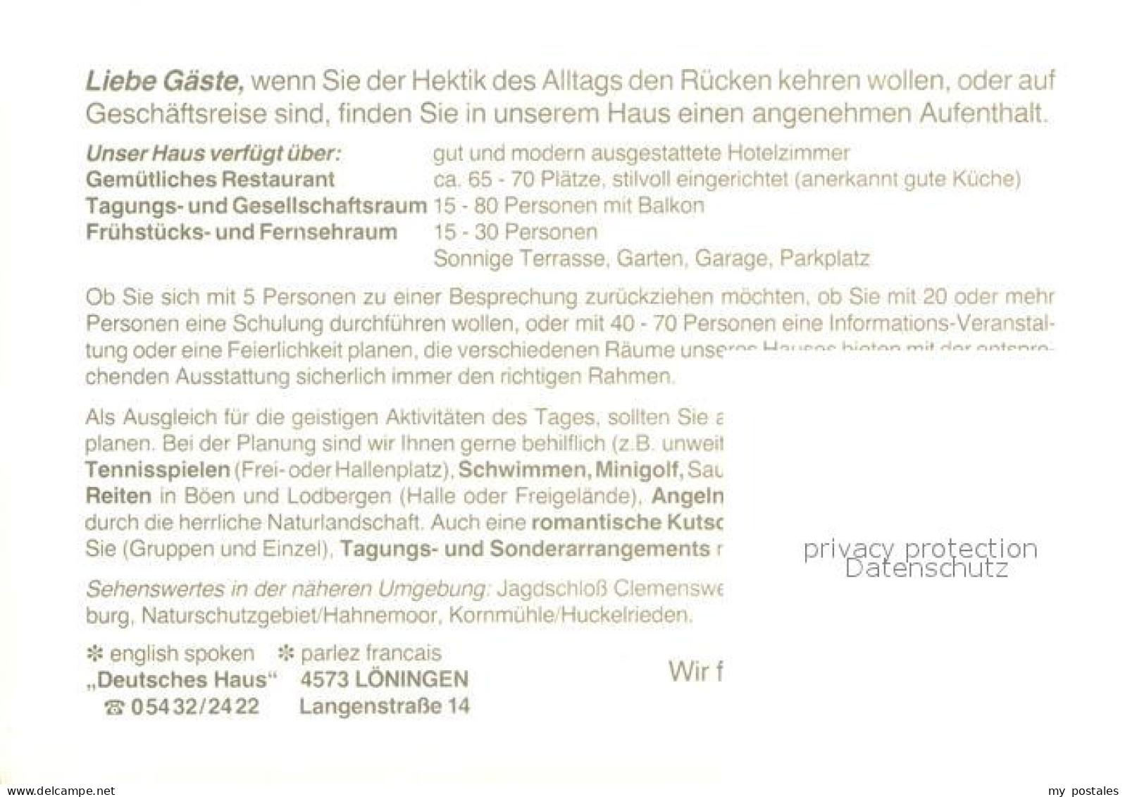 73726497 Loeningen Deutsches Haus Aussenansicht Informationen Loeningen - Löningen