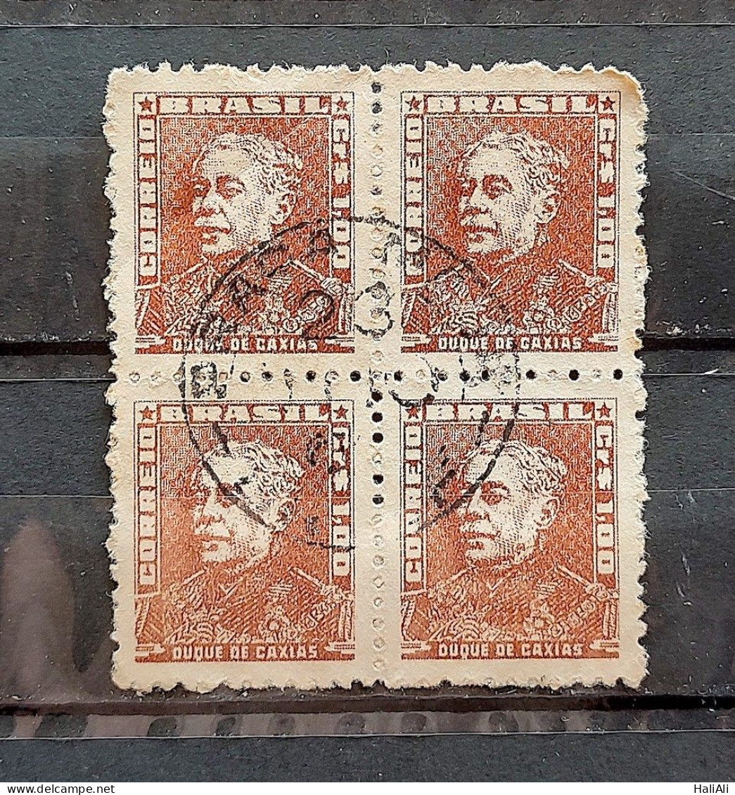 Brazil Regular Stamp Cod RHM 505 Great-granddaughter Duque De Caxias Military 1960 Block Of 4 Circulated 4 - Used Stamps