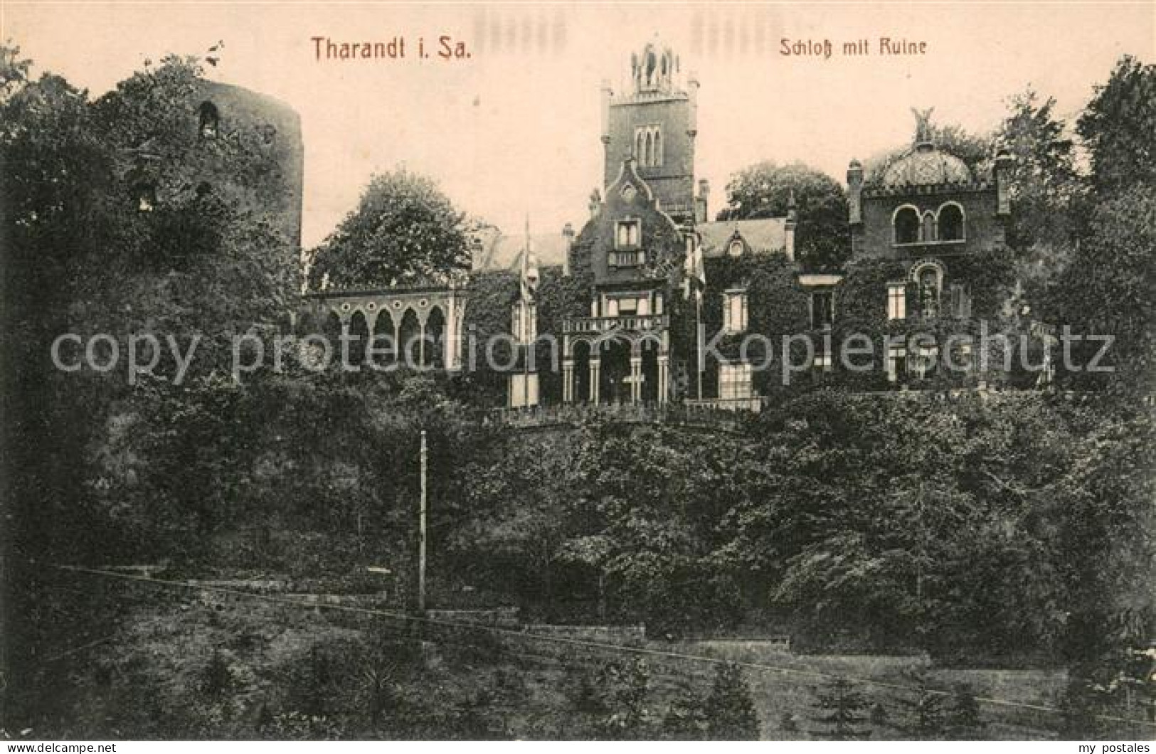 73708937 Tharandt Schloss Mit Ruine Tharandt - Tharandt