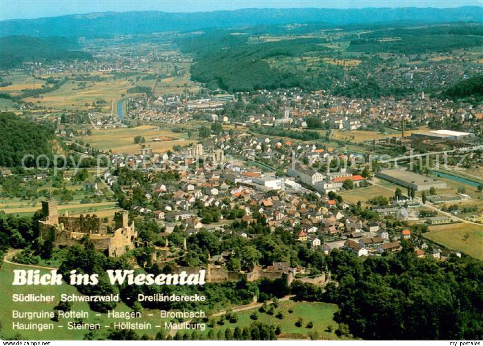 73708665 Loerrach Panorama Blick Ins Wiesental Schwarzwald Dreilaenderecke Loerr - Loerrach