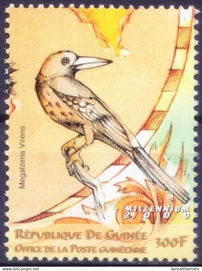 Guinea 2000 MNH, Millennium, Great Barbet, Birds - Specht- & Bartvögel