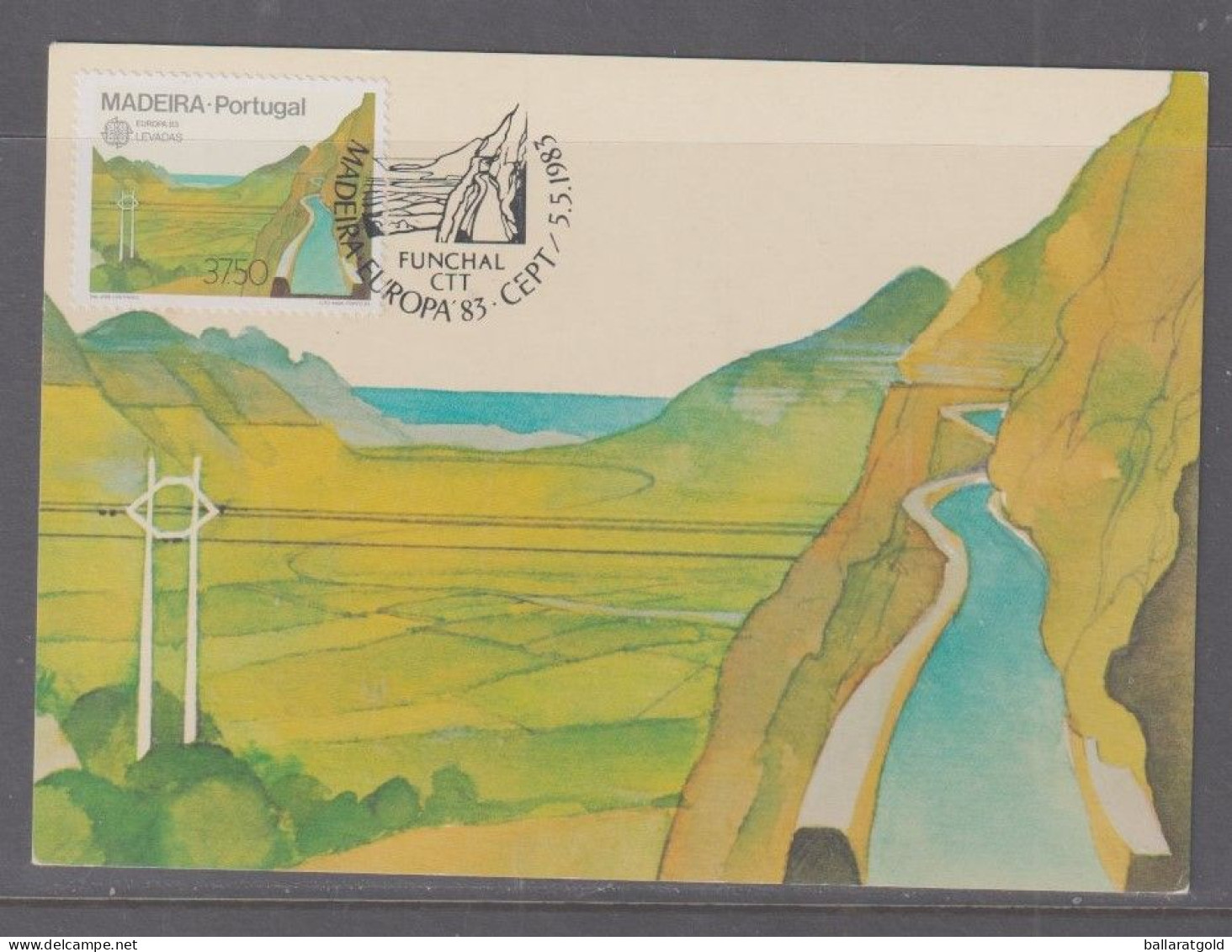 Portugal Maderia 1983 -  37e50 Europa  Maxi Card - Covers & Documents
