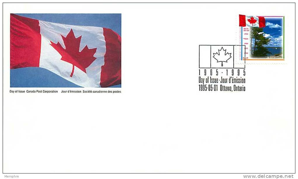 1995  30th Anniversary Of Canadian Flag  Sc 1546 - 1991-2000