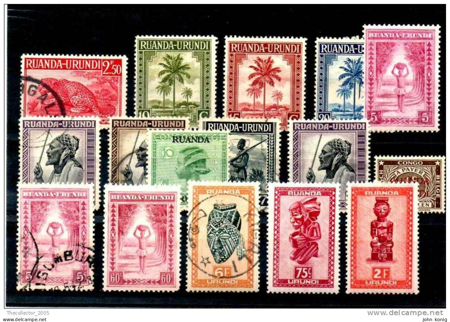 LOTTO FRANCOBOLLI DEL RUANDA E BURUNDI (MIXED LOT OF USED STAMPS FROM RUANDA AND BURUNDI) - Verzamelingen