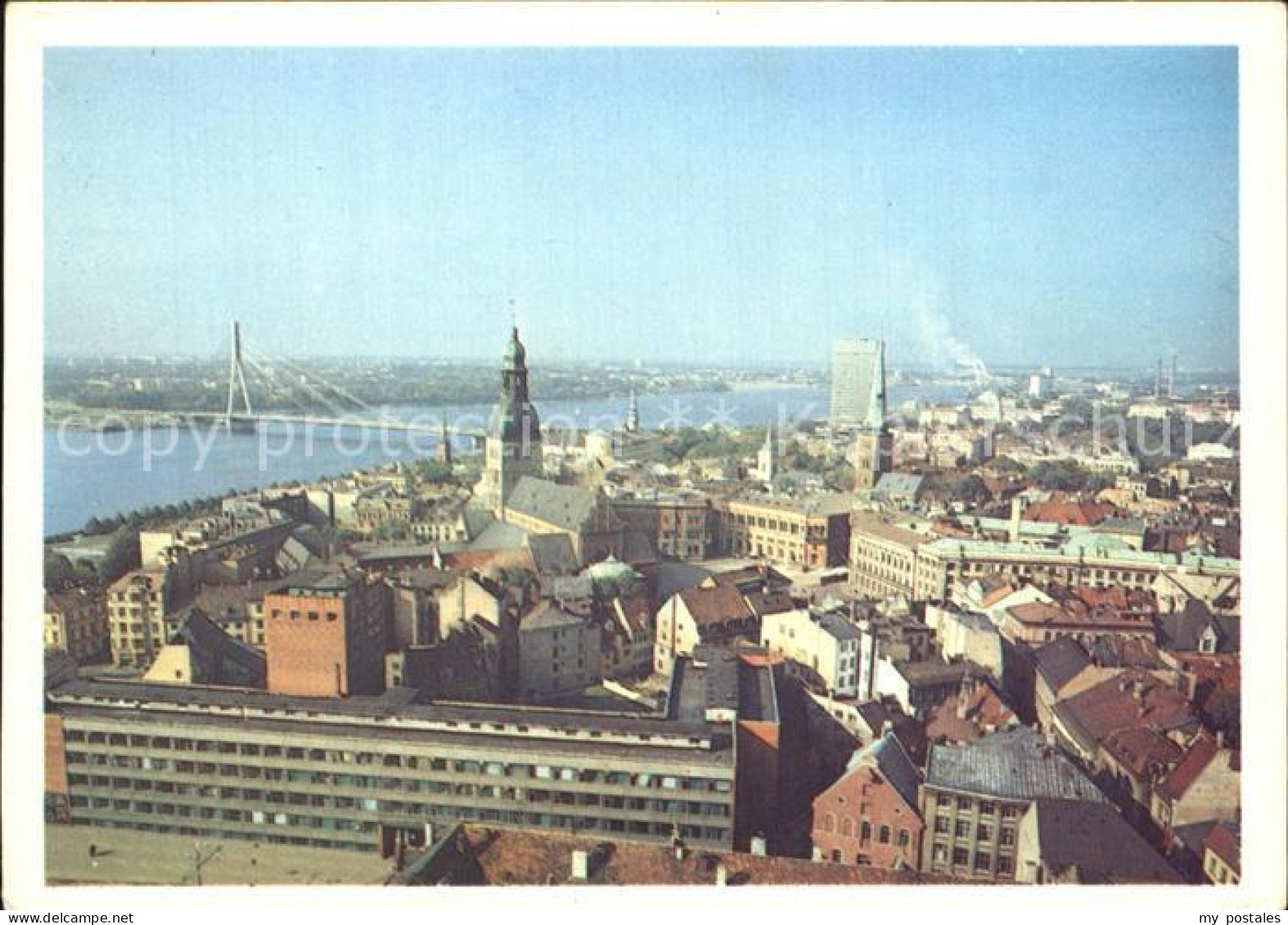 72447532 Riga Lettland Fliegeraufnahme Partie Am Fluss Riga - Lettonie