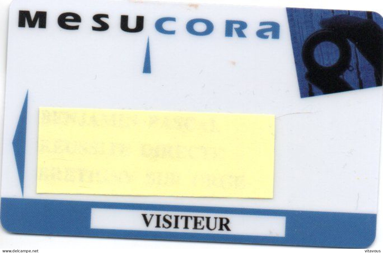 Carte Salon Badge MESUCORA  Card FRANCE Karte (F 590) - Cartes De Salon Et Démonstration