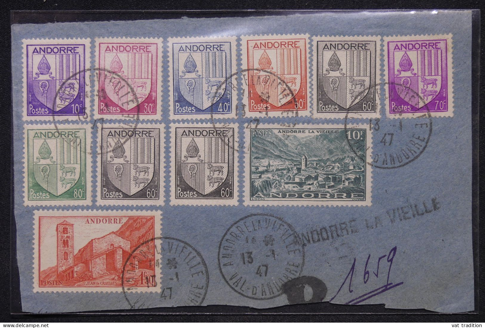 ANDORRE - Fragment D'enveloppe En Recommandé En 1947 - L 149016 - Covers & Documents