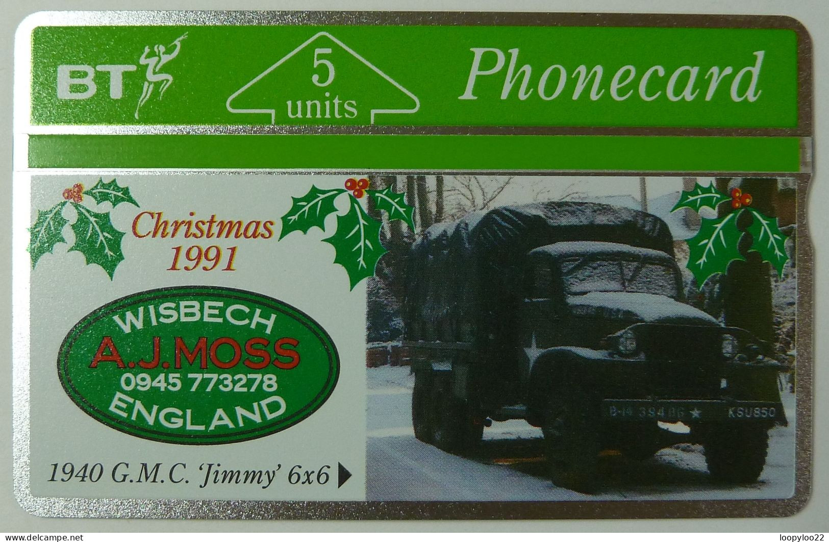 UK - Great Britain - Landis & Gyr - BTP057 - Christmas 1991 - AJ Moss Garage - 152F - 500ex - Mint - BT Werbezwecke