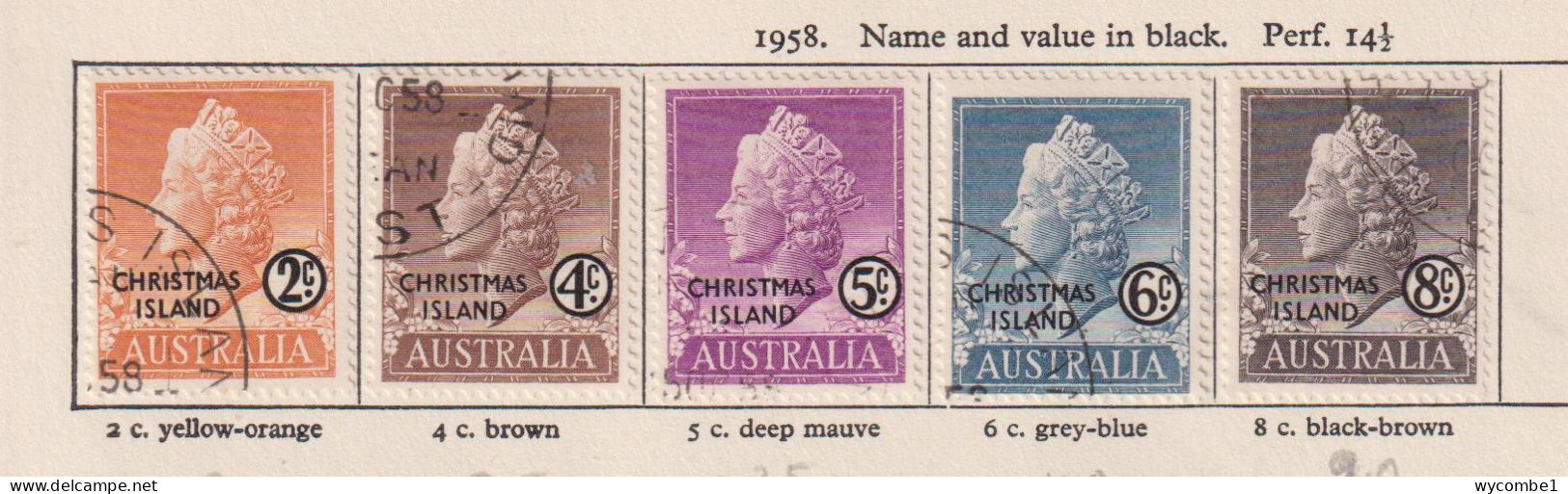 CHRISTMAS ISLAND  - 1958 Elizabeth II Set To 8c Used As Scan - Christmas Island
