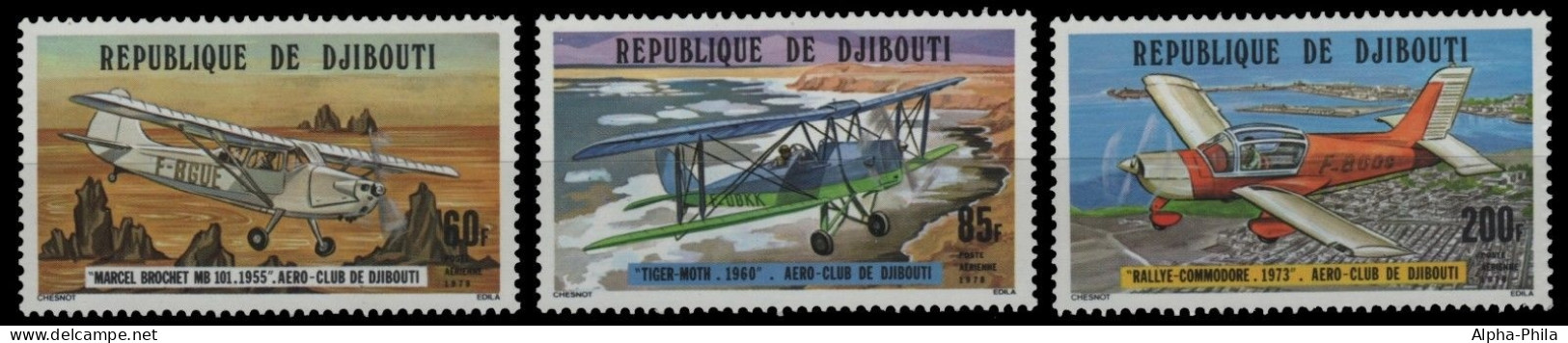 Dschibuti 1978 - Mi-Nr. 209-211 ** - MNH - Flugzeuge / Airplanes - Djibouti (1977-...)