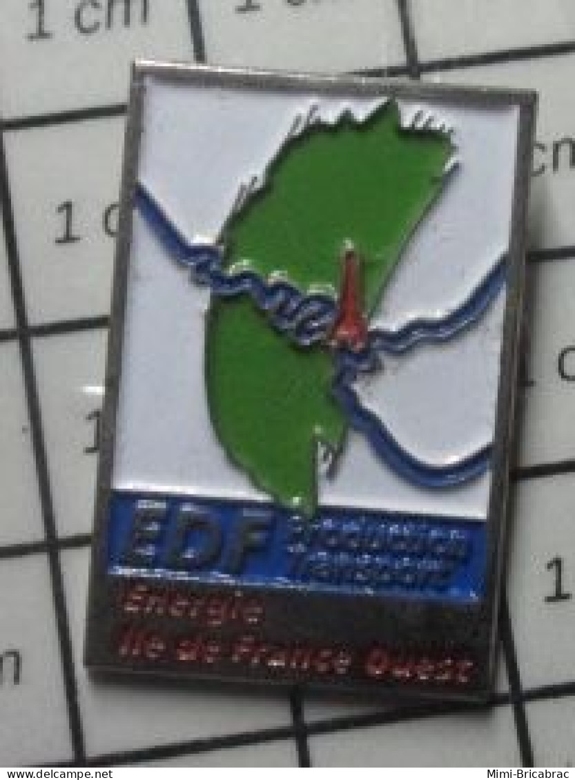 122 Pin's Pins / Beau Et Rare / EDF GDF / EDF ENERGIE ILE DE FRANCE OUEST PRODUCTION TRANSPORT - EDF GDF