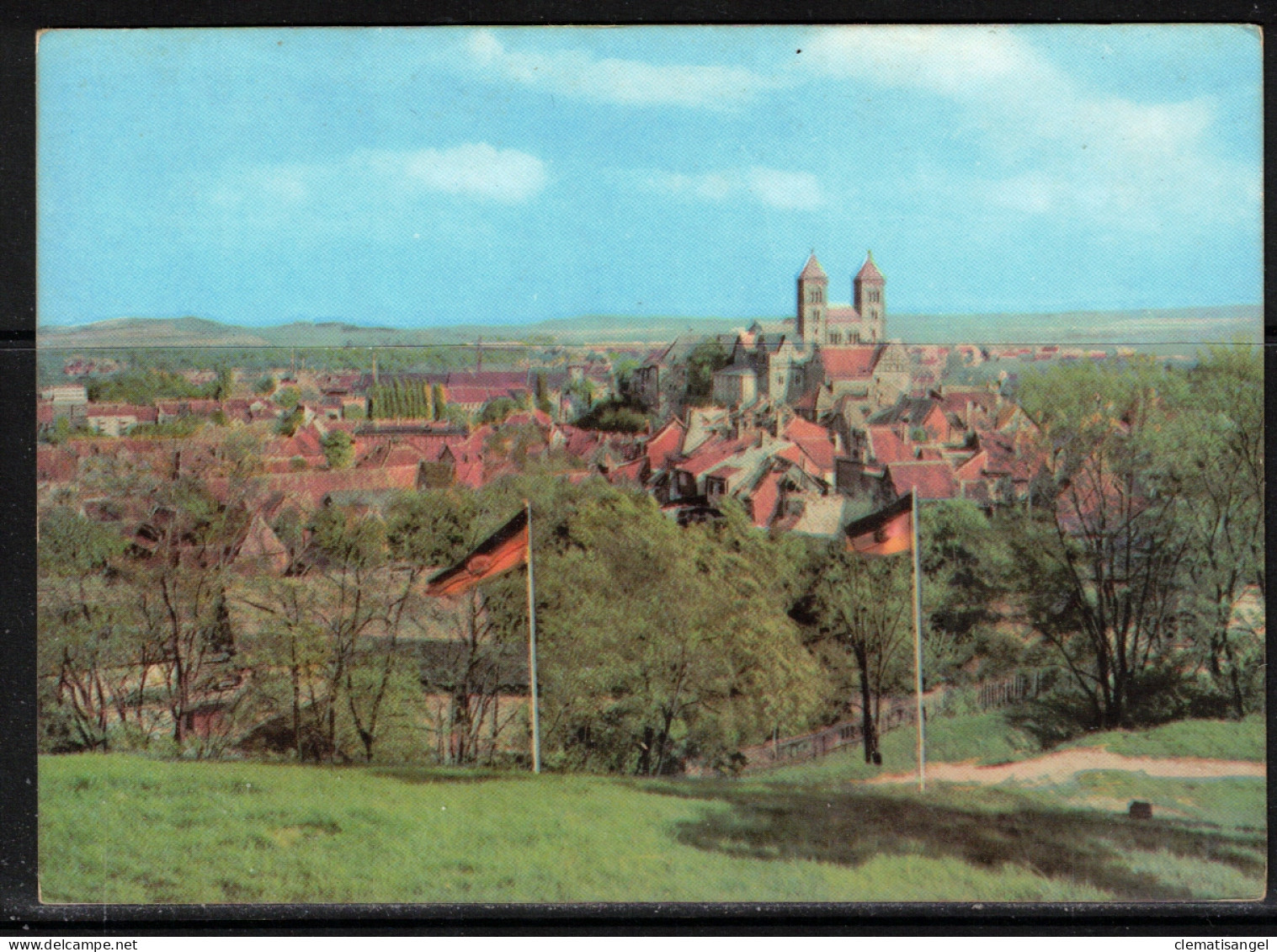 218aa* QUEDLINBURG * BLICK ZUM SCHLOSS UND DOM **! - Quedlinburg