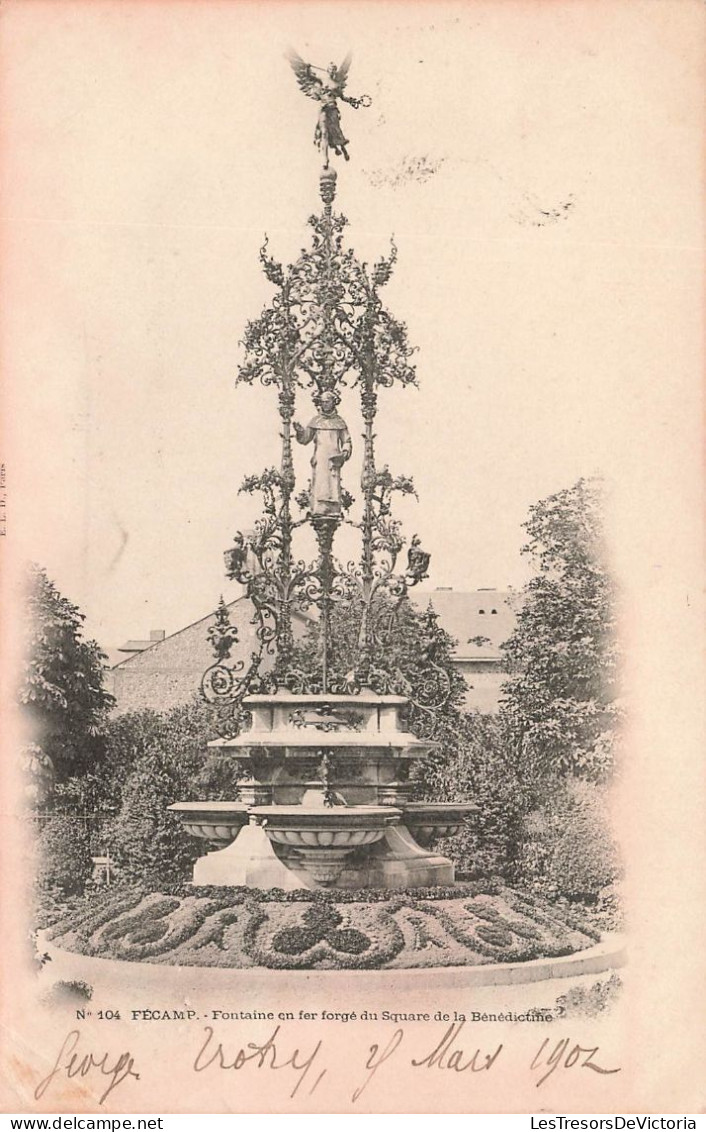 FRANCE - Fécamp - Fontaine En Fer Forgé Du Square De La Bénédictine - Carte Postale Ancienne - Fécamp