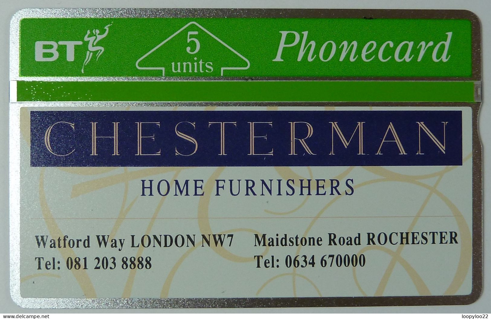 UK - Great Britain - Landis & Gyr - BTP077 - Chesterman Furnishers 1  - 243C - 4828ex - Mint - BT Promotie