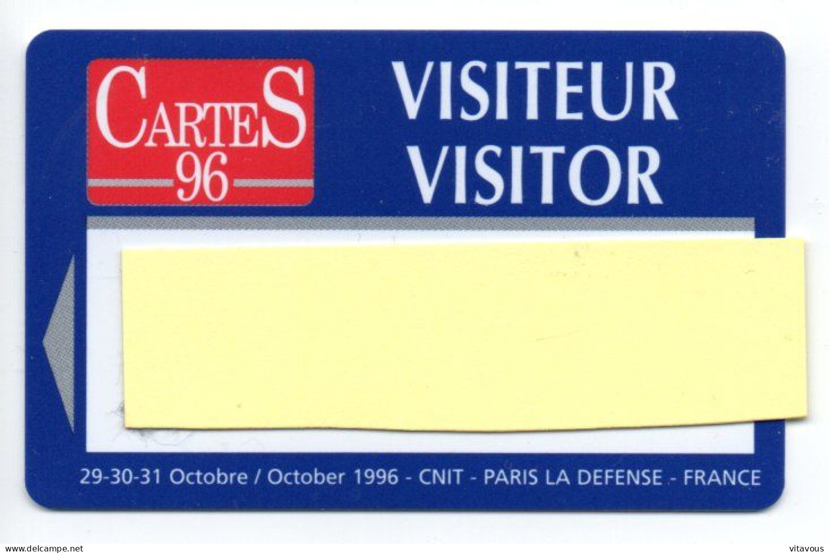 Carte Salon CarteS 96  France Paris Card  Magnétique Karte TBE (F 616) - Tarjetas De Salones Y Demostraciones