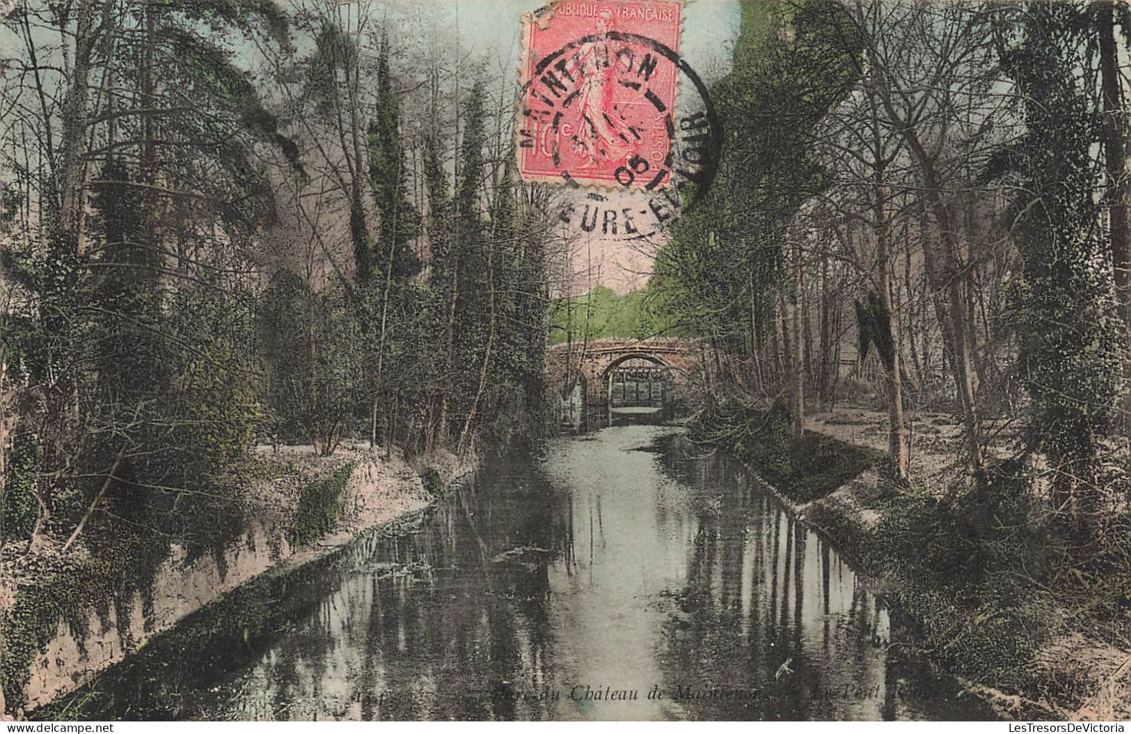 FRANCE - Maintenon - Parc Du Château De Maintenon - Le Pont Rouge - Colorisé - Carte Postale Ancienne - Maintenon
