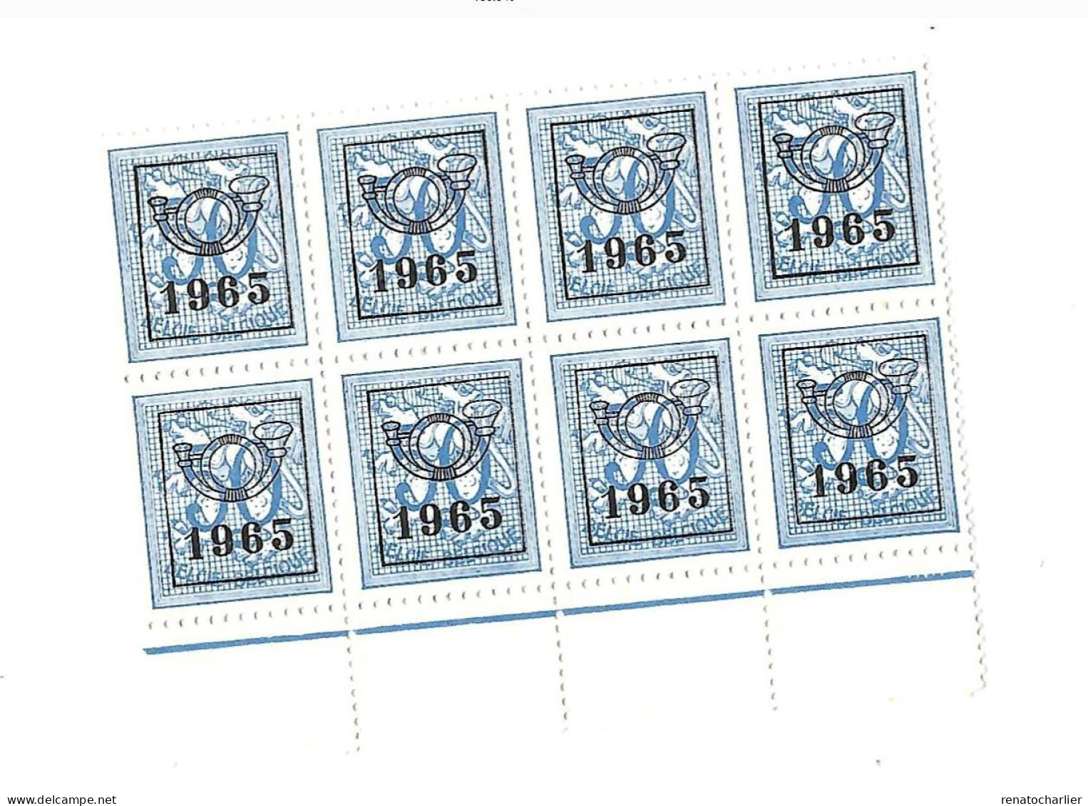 Bande De 8 Exemplaires1963 Sur Chiffres.MNH,Neuf Sans Charnière - Rollini 1900-09