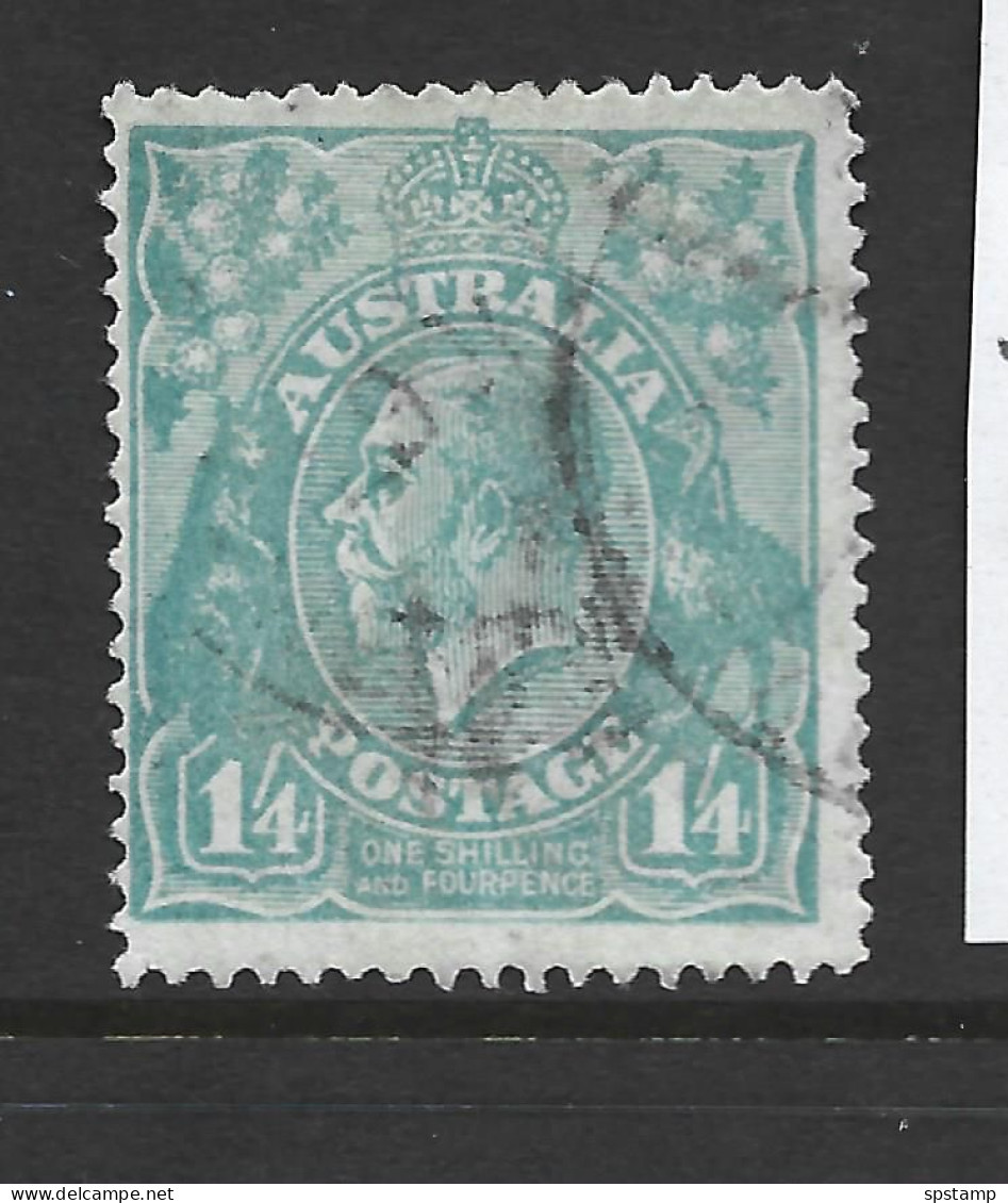 Australia 1918 - 1923 1/4 Turquoise Blue KGV Definitive Single Watermark Perf 14 FU - Gebraucht