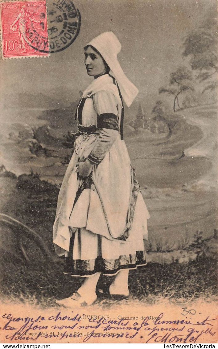 FRANCE - Auvergne - Costume De Riom - Tenue Traditionnelle - Dos Non Divisé - Carte Postale Ancienne - Riom