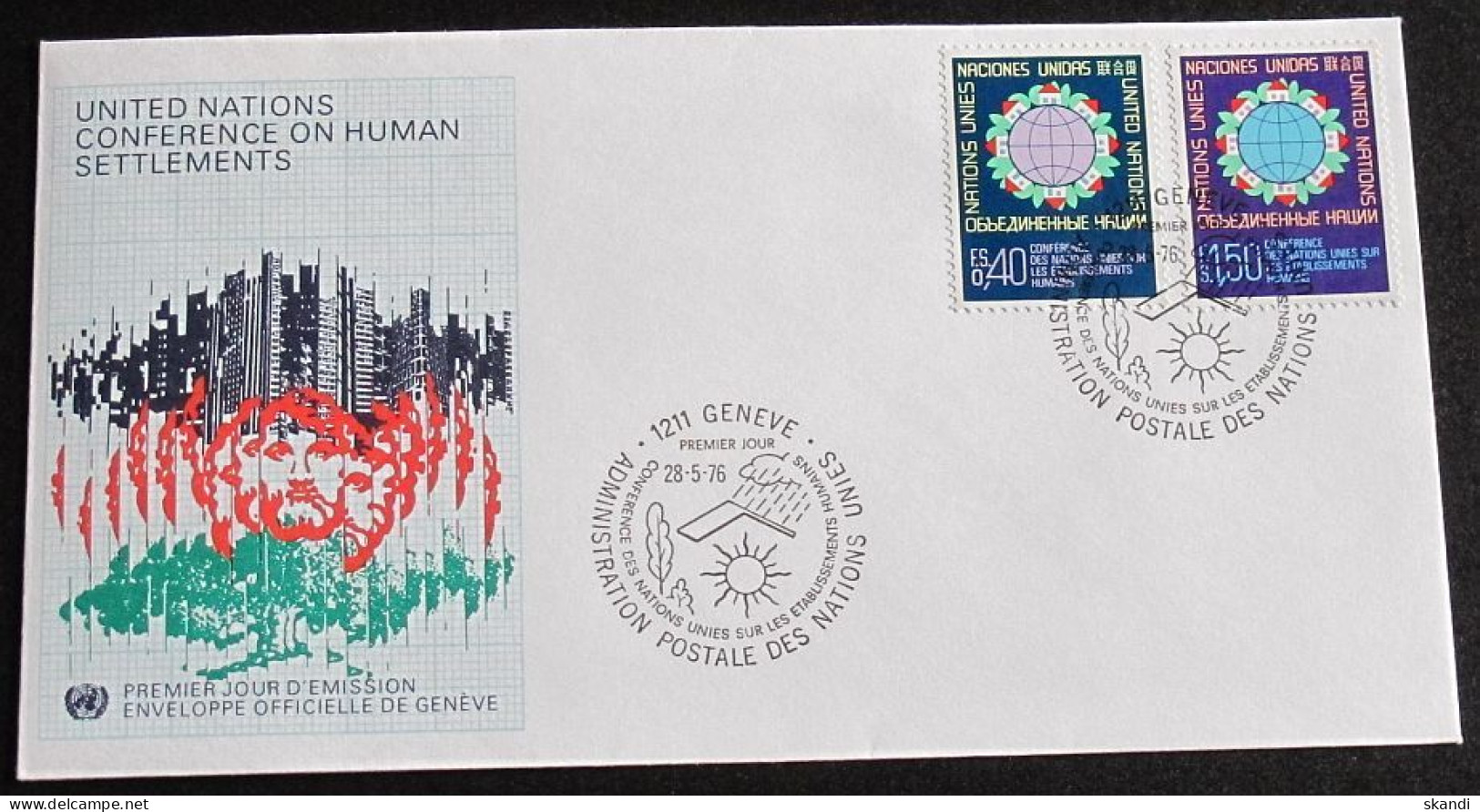 UNO GENF 1976 Mi-Nr. 58/59 FDC - FDC