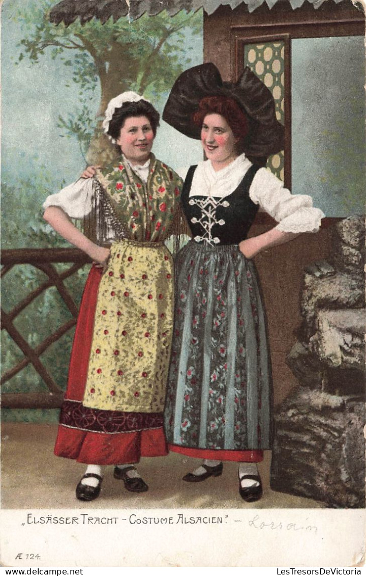 FRANCE - Costume Alsacien - Deux Femmes - Colorisé  - Dos Non Divisé - Carte Postale Ancienne - Sonstige & Ohne Zuordnung