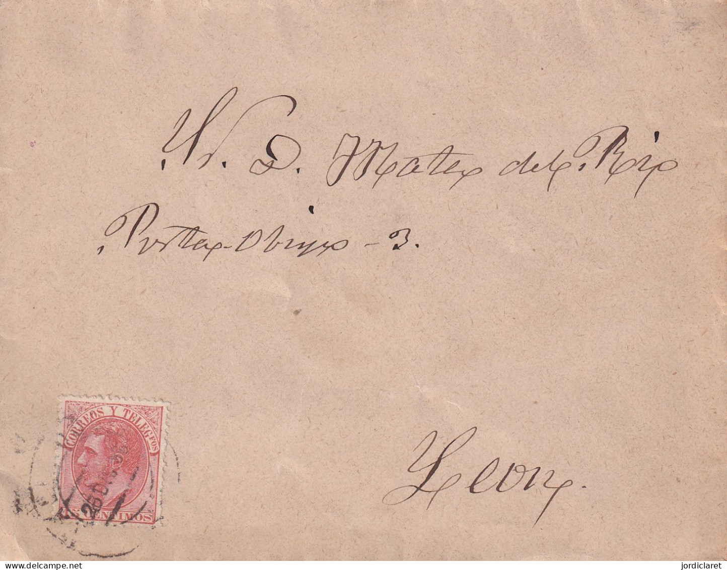 CARTA 1886  MADRID A LEON - Covers & Documents