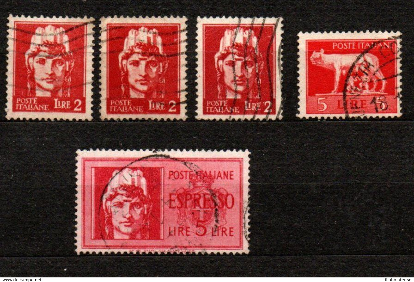 1945 - Italia - Luogotenenza 533 X 3 + 534 + E 24 Imperiale Senza Fasci    -------- - Afgestempeld