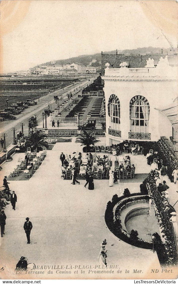 FRANCE - Deauville La Plage Fleurie - La Terrasse Du Casino Et La Promenade De La Mer - Carte Postale Ancienne - Deauville