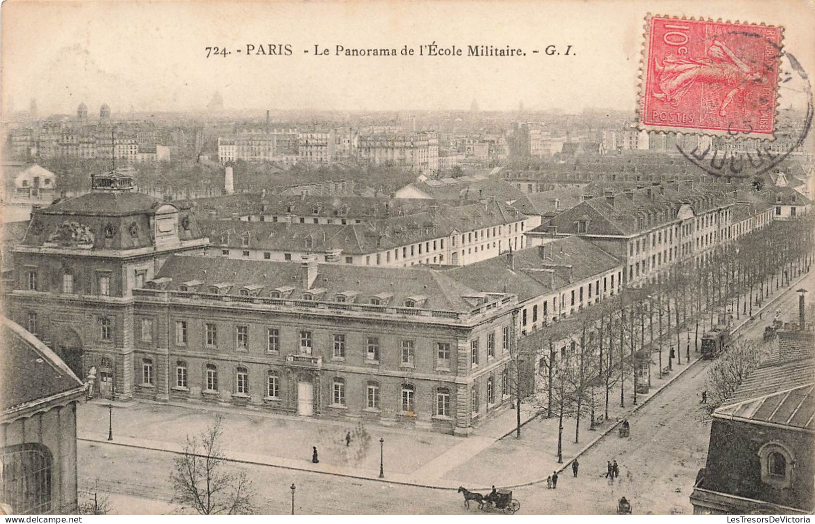 FRANCE - Paris - Panorama De L'école Militaire - Carte Postale Ancienne - Education, Schools And Universities