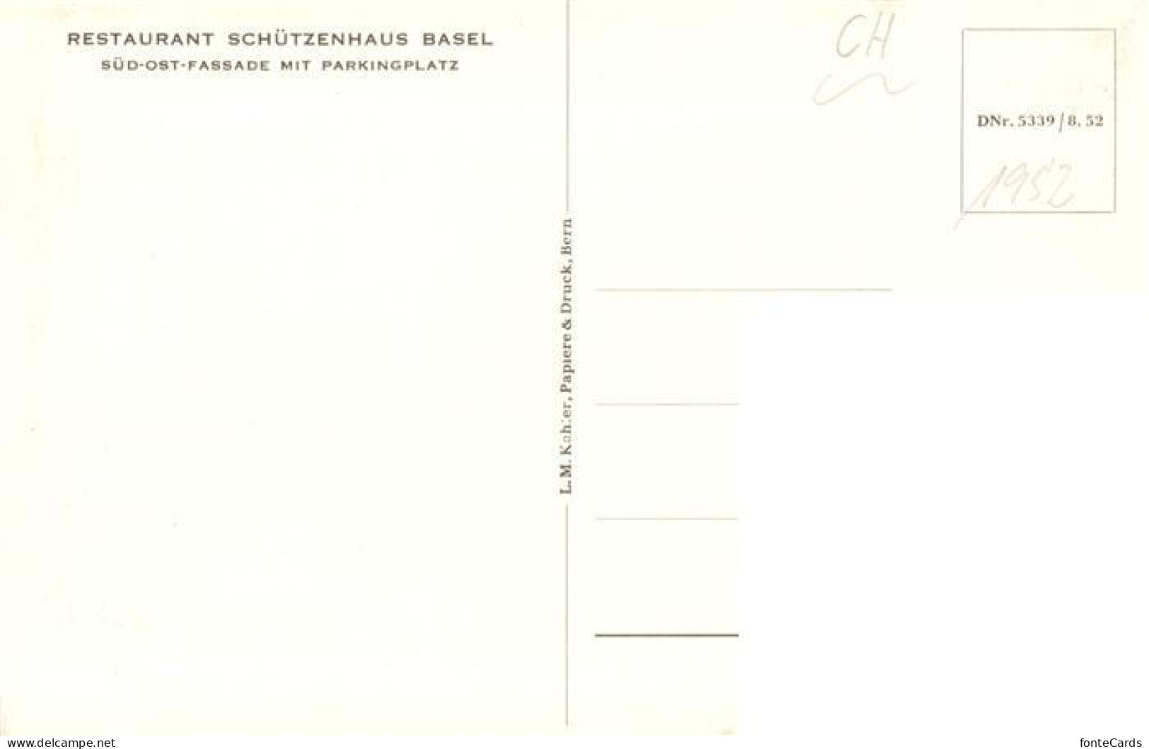 13869384 Basel BS Restaurant Schuetzenhaus Basel BS - Altri & Non Classificati