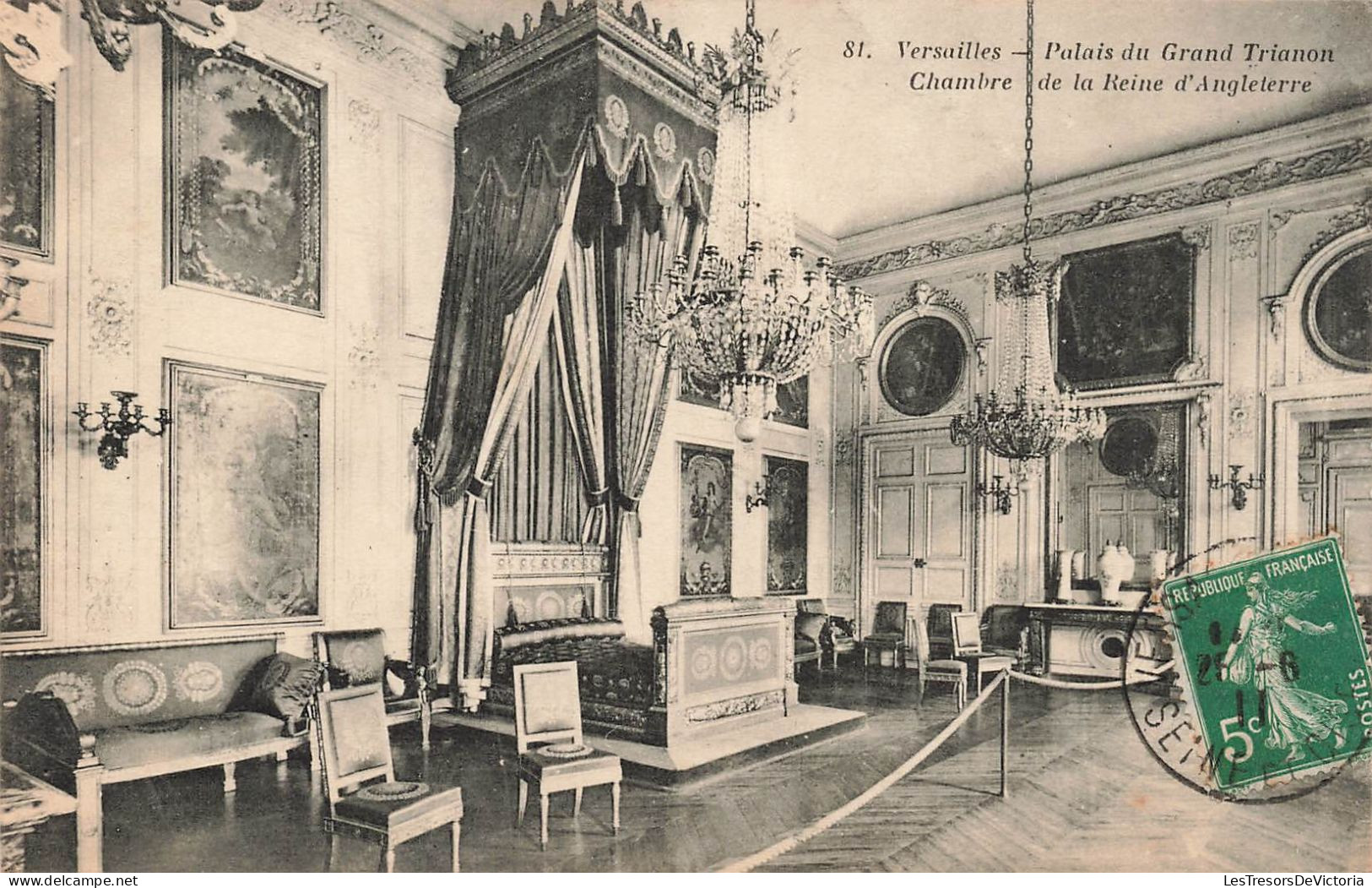 FRANCE - Versailles - Palais Du Grand Trianon - Chambre De La Reine D'Angleterre - Carte Postale Ancienne - Versailles (Castillo)